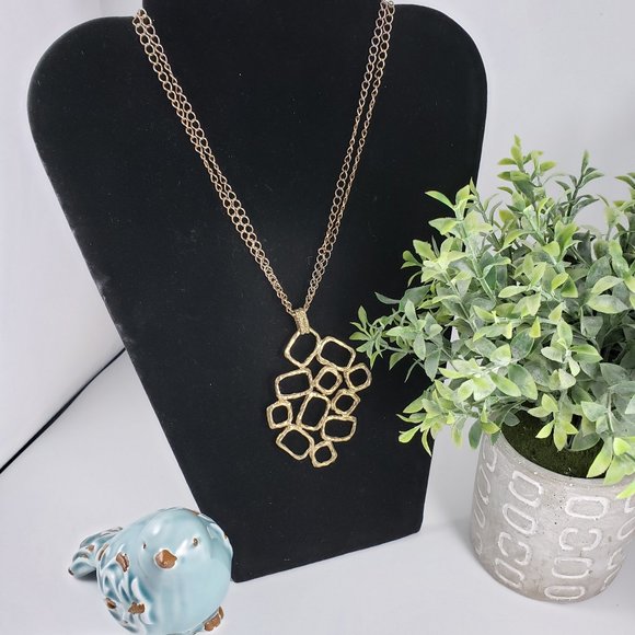 Jewelry - ✨3 / $15💎 GEOMETRIC PENDENT-DOUBLE CHAIN NECKLACE